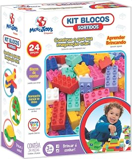 KIT BLOCOS SORTIDOS 24 PEÇAS MERCOTOYS