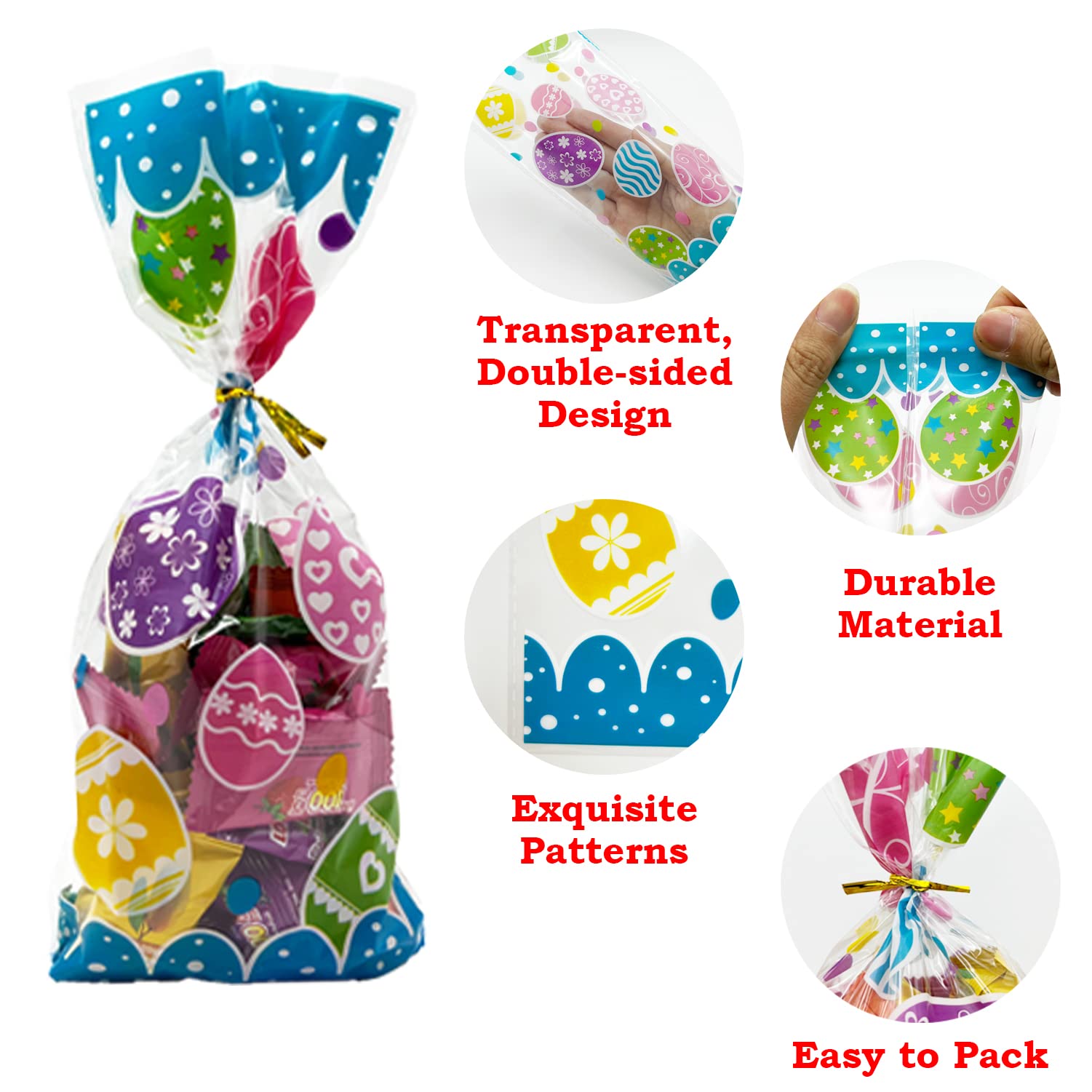 Sacchetti Ovetti Pasqua Sacchetti Di Cellophane Pasquali Biscotto Per Violoncello Dolci 154188 - Foto 11