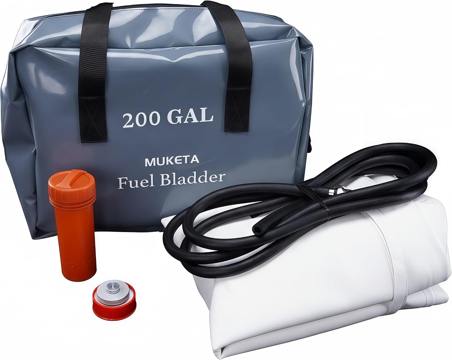 Marine Fuel Bladder for Boat Gas Diesel Fuel Emergency Tanks Auxiliary Fuel Bladder Kit for Extended Range Fishing, Yachting, Sailing, Ferrying, Cruising Trips (White, 200 Gallons)