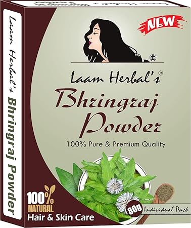 Laam herbals Completely Pure Bhringraj Leaf Powder For Healthy Hair (80 g)