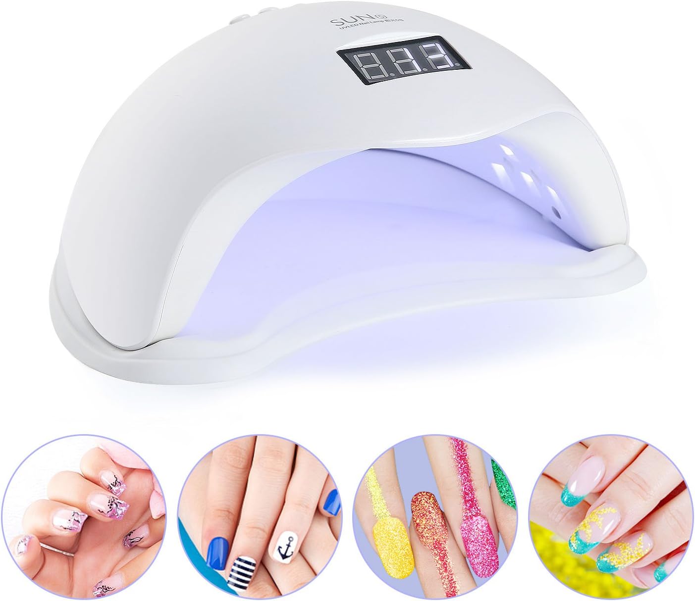 Nail Lamp Dryer, 3 Time Setting 48W UV/LED Auto Shutoff Professional Gel And Nail Polish(UK)