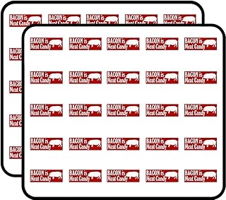 Bacon is Meat Candy (Pork Belly Pig Cook Chef) Sticker for Scrapbooking, Calendars, Arts, Kids DIY Crafts, Album, Bullet Journals