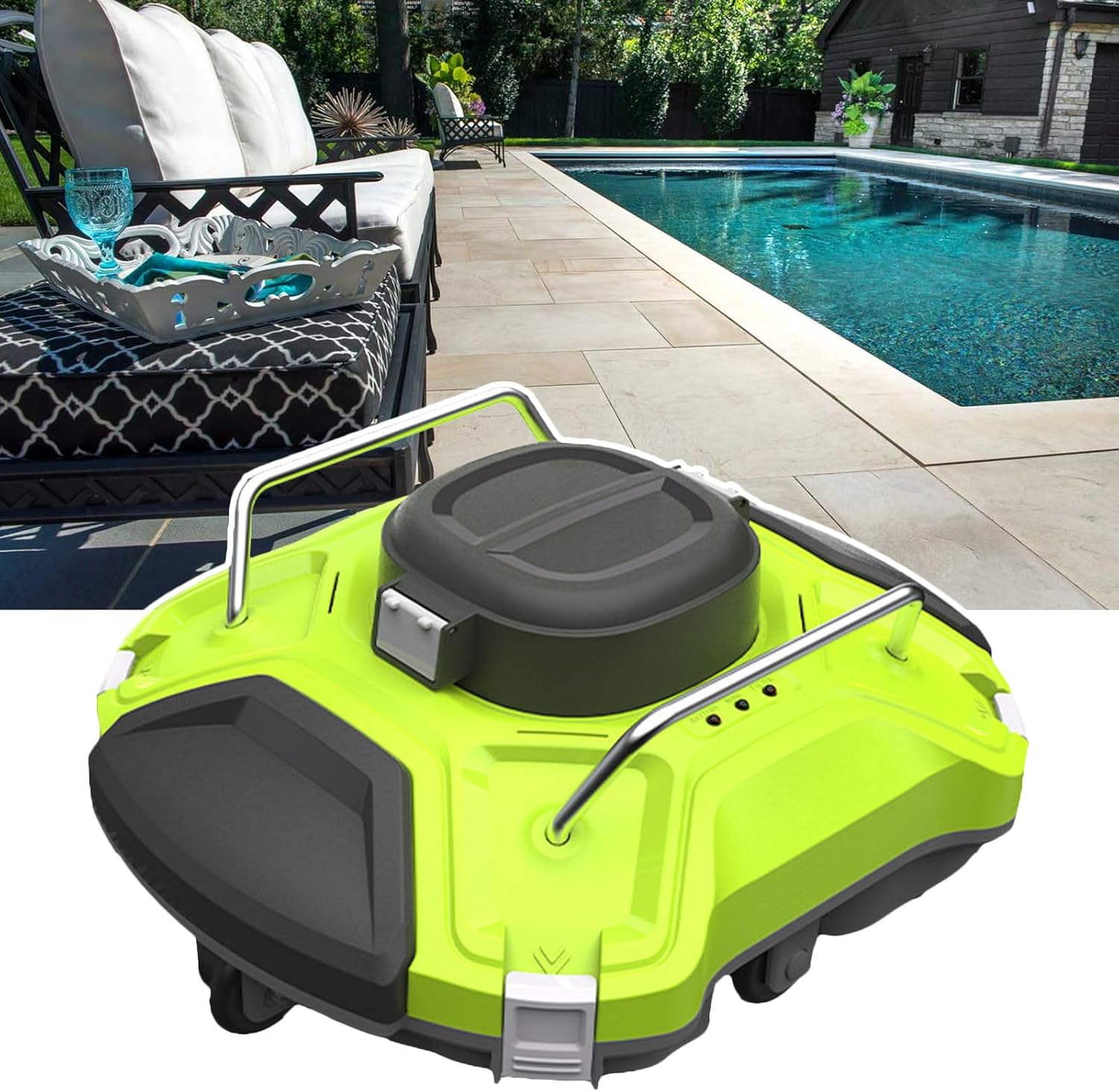 Cordless Robotic Pool Cleaner Smart Navigation and Parking