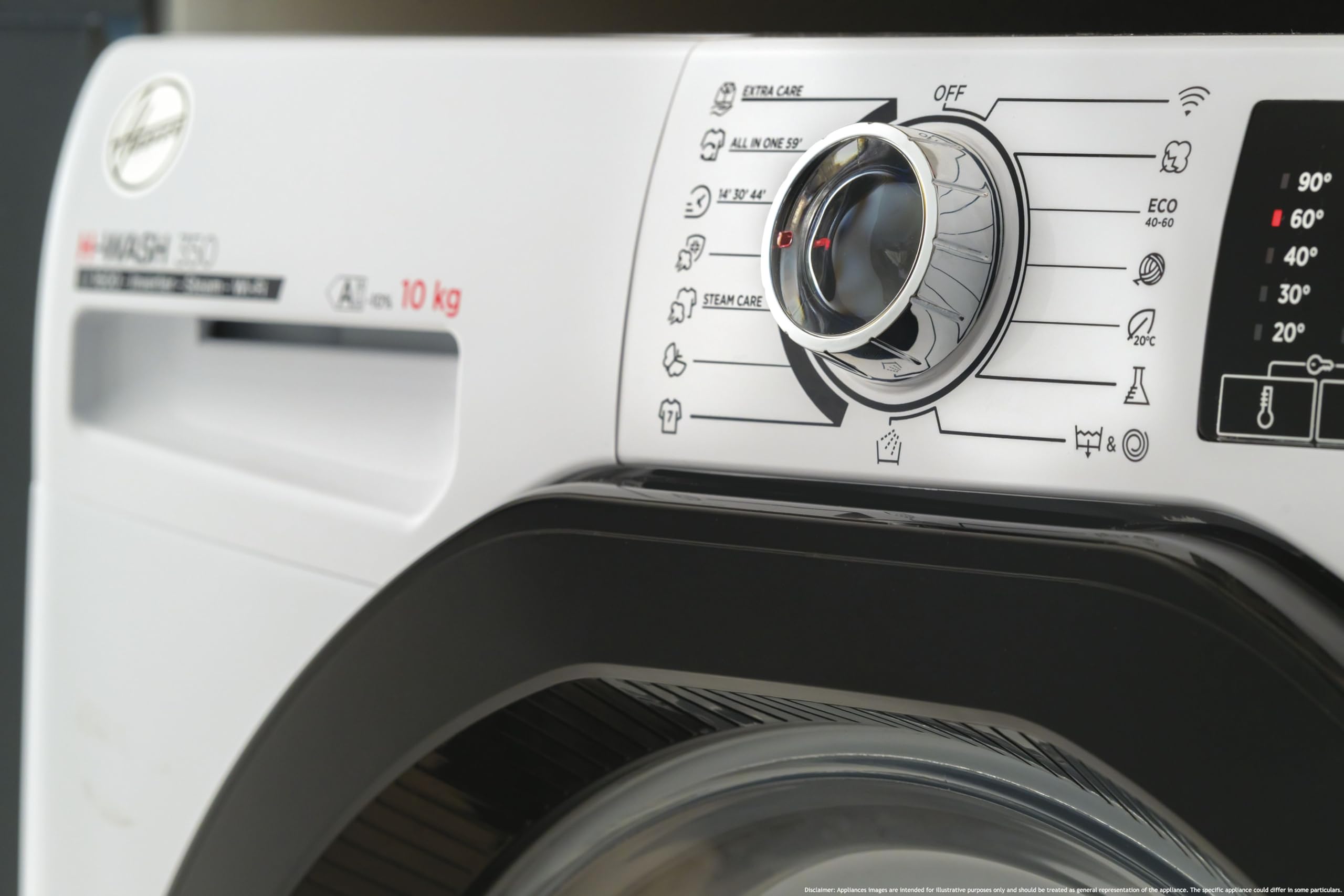 Hoover H-WASH&DRY 350 Freestanding Washer Dryer, 8 Kg Wash + 6 Kg Dry, 1400 RPM, Combined Cycle Class D, Wi-Fi & Bluetooth, Auto Care & Steam Care Pro, White, 60x54x85 cm - H3DPS4866TAMB-80 — view 2