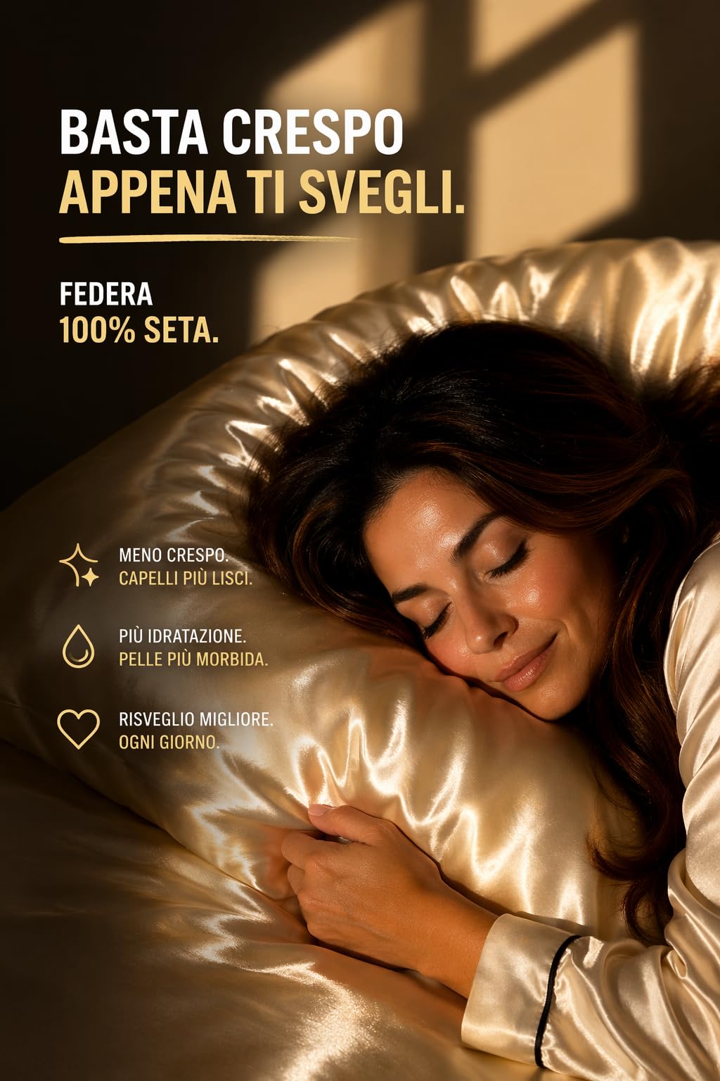 OFFTOPIC Federa 100% Seta Anticrespo e Antirughe, Federe in Seta 22 Momme Certificata OekoTex Antibatterica, Fodere Cuscini Letto Idea Regalo Perfetta, Chiusura Senza Zip 50x75 Caramel