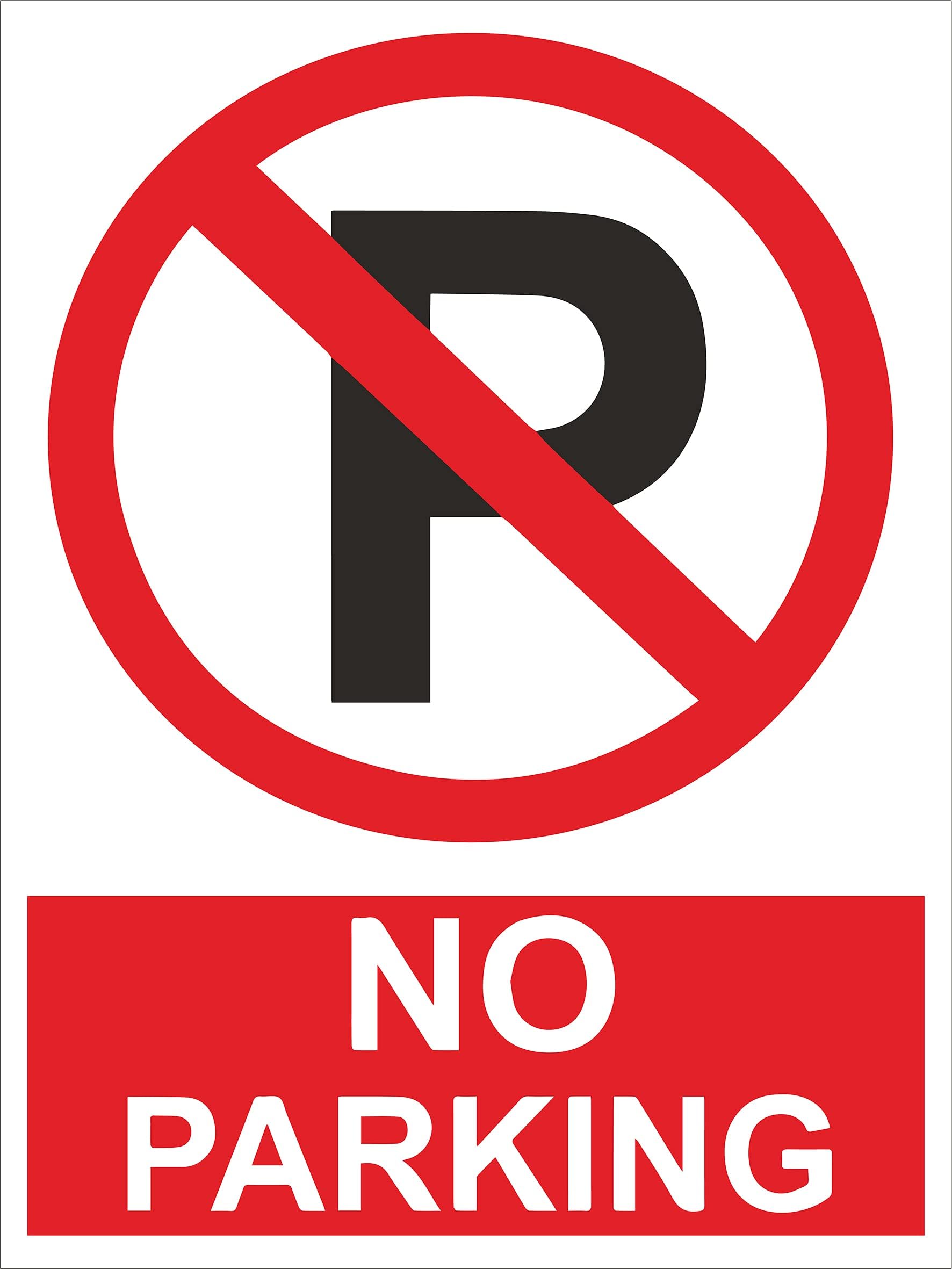 999Store office supplies sunboard no Parking sticker signage Sign Board Red 20X15 Cm