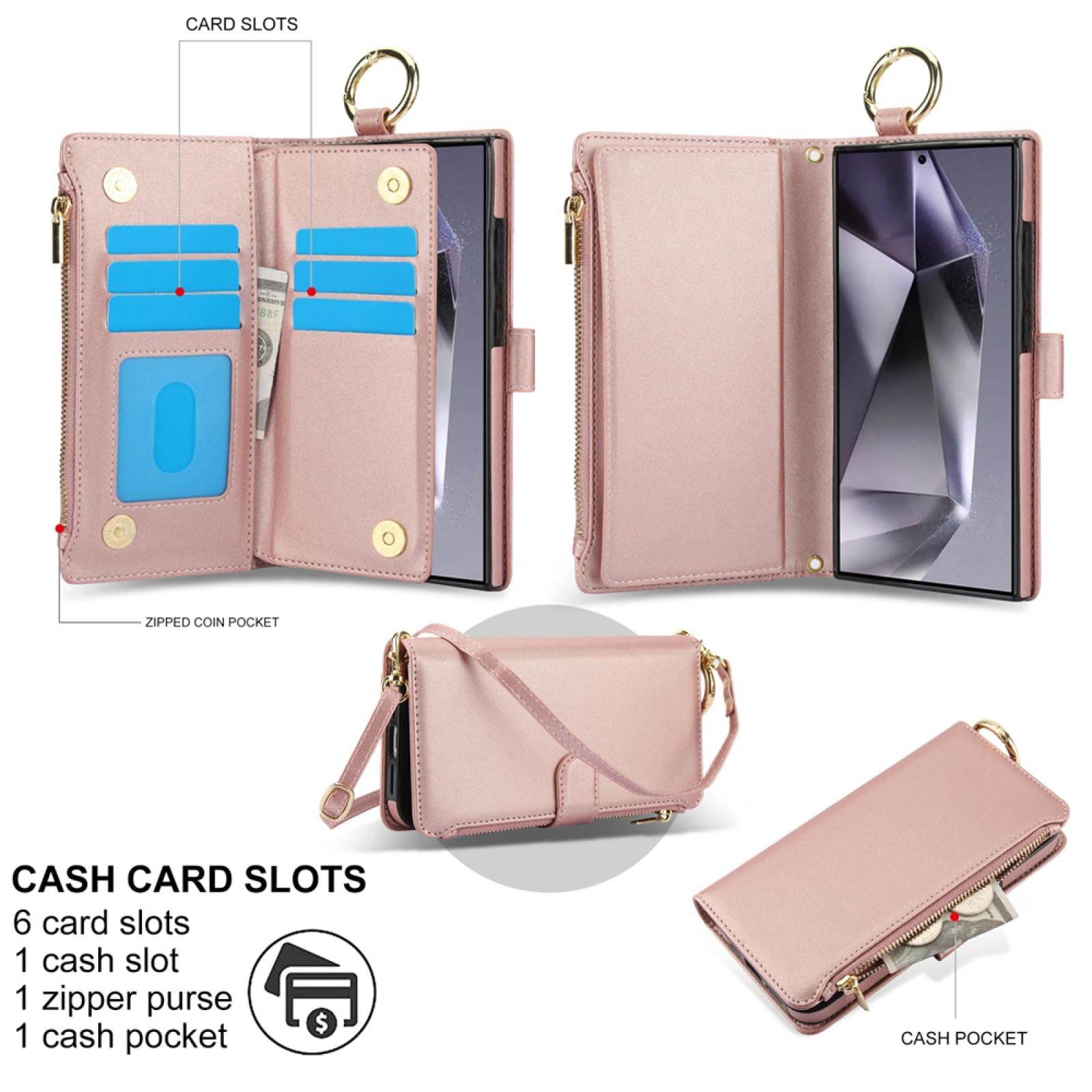 Do etui na telefon Galaxy A16 Crossbody Wallet (do Galaxy A16/ciemnofioletowy)