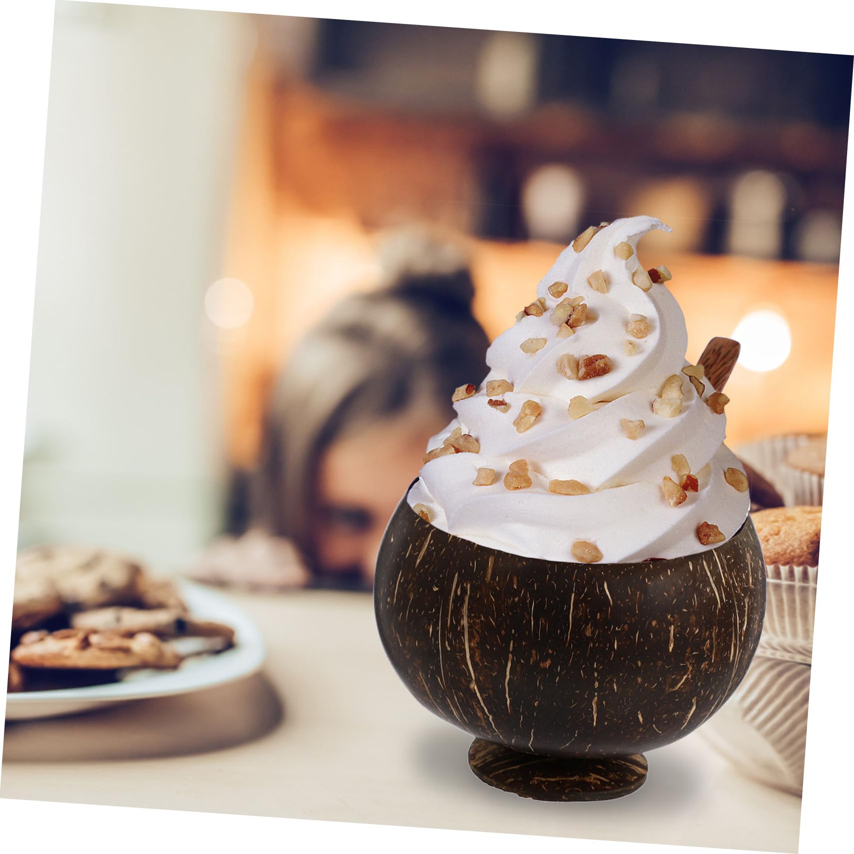 ココナッツシェルのティーポットとカップのセット ココナッツシェルのティーポットとカップのセット