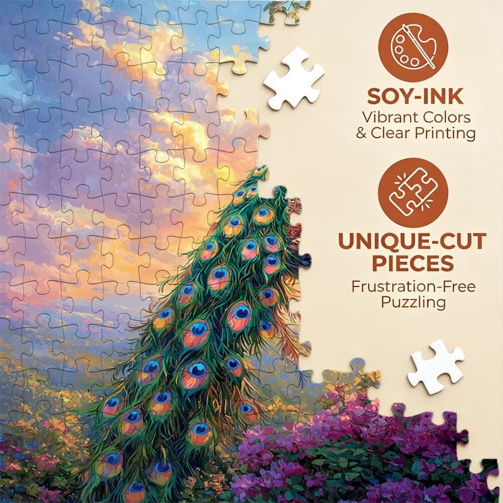 Hermoso Pavo Real Puzzle 2000 Piezas, Rompecabezas Adultos Puzzle, Desafiante Puzzles de Decoración Juego de, Entretenimiento Juego Educativo para Toda la Familia, para Regalo Decoración DX0YL7-523