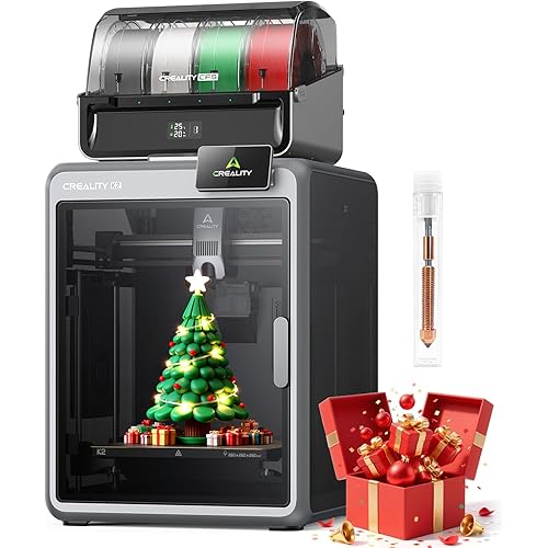 Creality K2 Combo (A) 3D Printers, Multicolor 3D Printer Machine with CFS, Dual Camera, 600mm/s Printing Speed, Next-Gen Direct Drive Extruder, 260 * 260 * 260mm Printing Volume