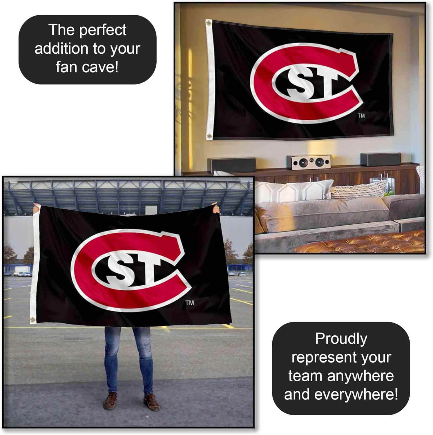 St. Cloud Huskies SCSU University Large College Flag