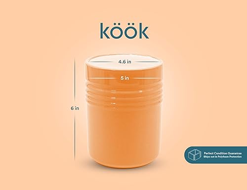 Miniatura 4 de Kook Vajilla de cerámica para encimera de cocina, soporte para utensilios, organizador pesado y estable, organizador de encimera, para cucharas,