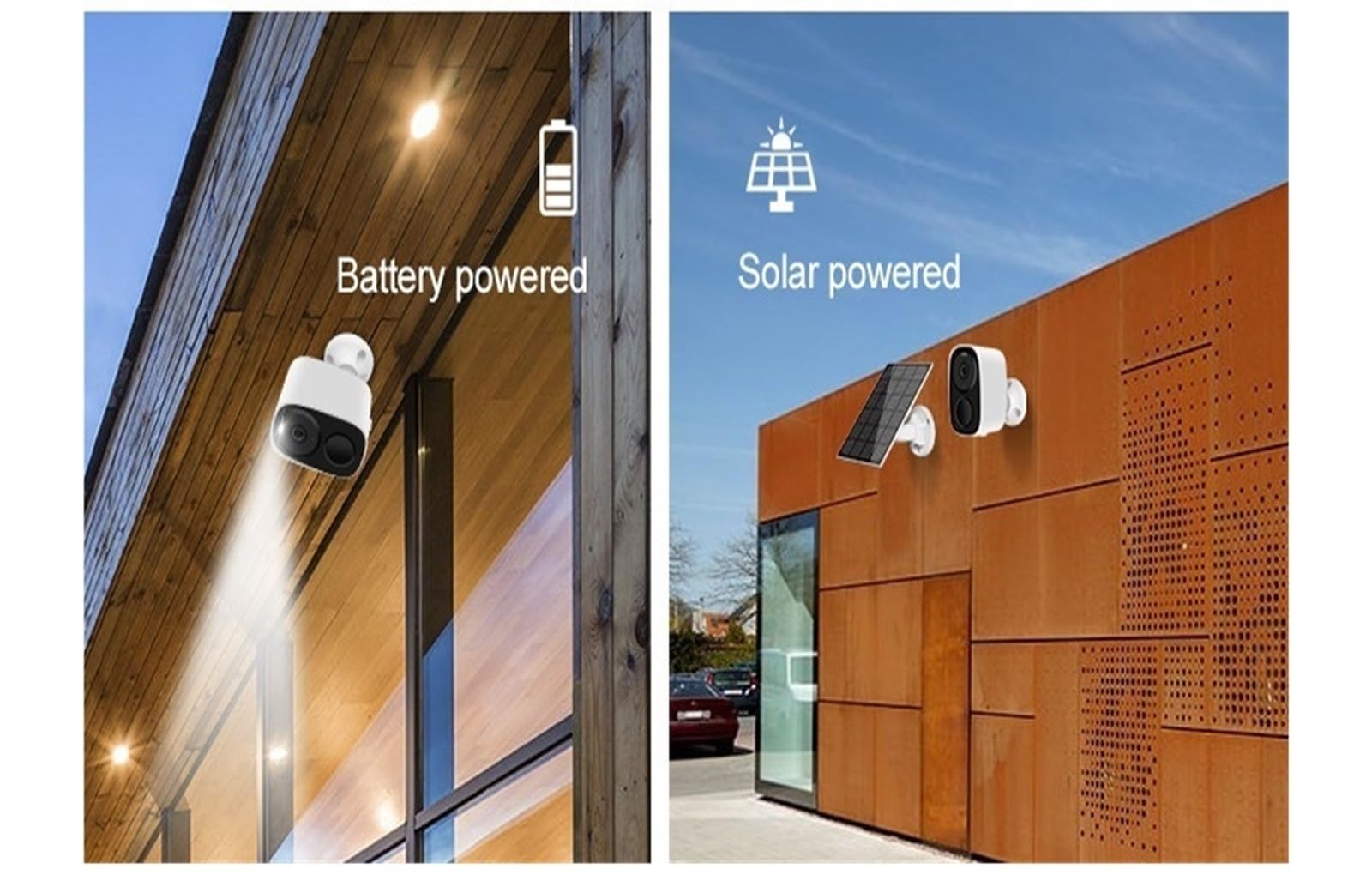 Kamera bezpieczeństwa, Domowa Bezprzewodowa Kamera Słoneczna, 2 MP, Niskie Zużycie Baterii, Wodoodporna Zewnętrzna Bez Wtyczki(CB54-TZ+battery+solar panel)