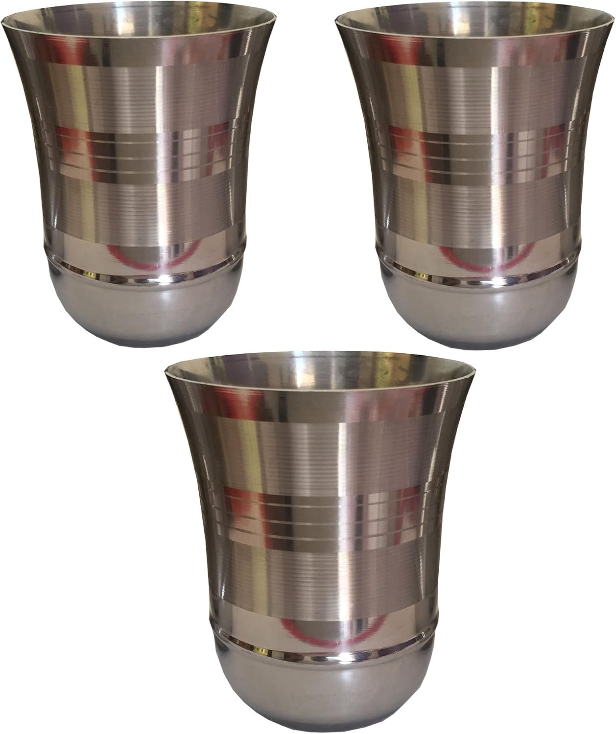Satre Online and Marketing Tumbler Set of 3,Stainless Steel Tumbler,Premium Grade Stainless Steel Pint Cups Water Tumblers (3 Piece) Unbreakable Drinking Glasses,Chilling Beer Glasses - Image 4