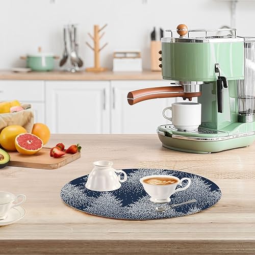 Miniatura 6 de 3 Pcs High Heat Trivet Fir in Winter for Hot Pots and Pans 15in Cotton Thread Weave Absorb Water Pot Holder for Bowl Protecting Counter