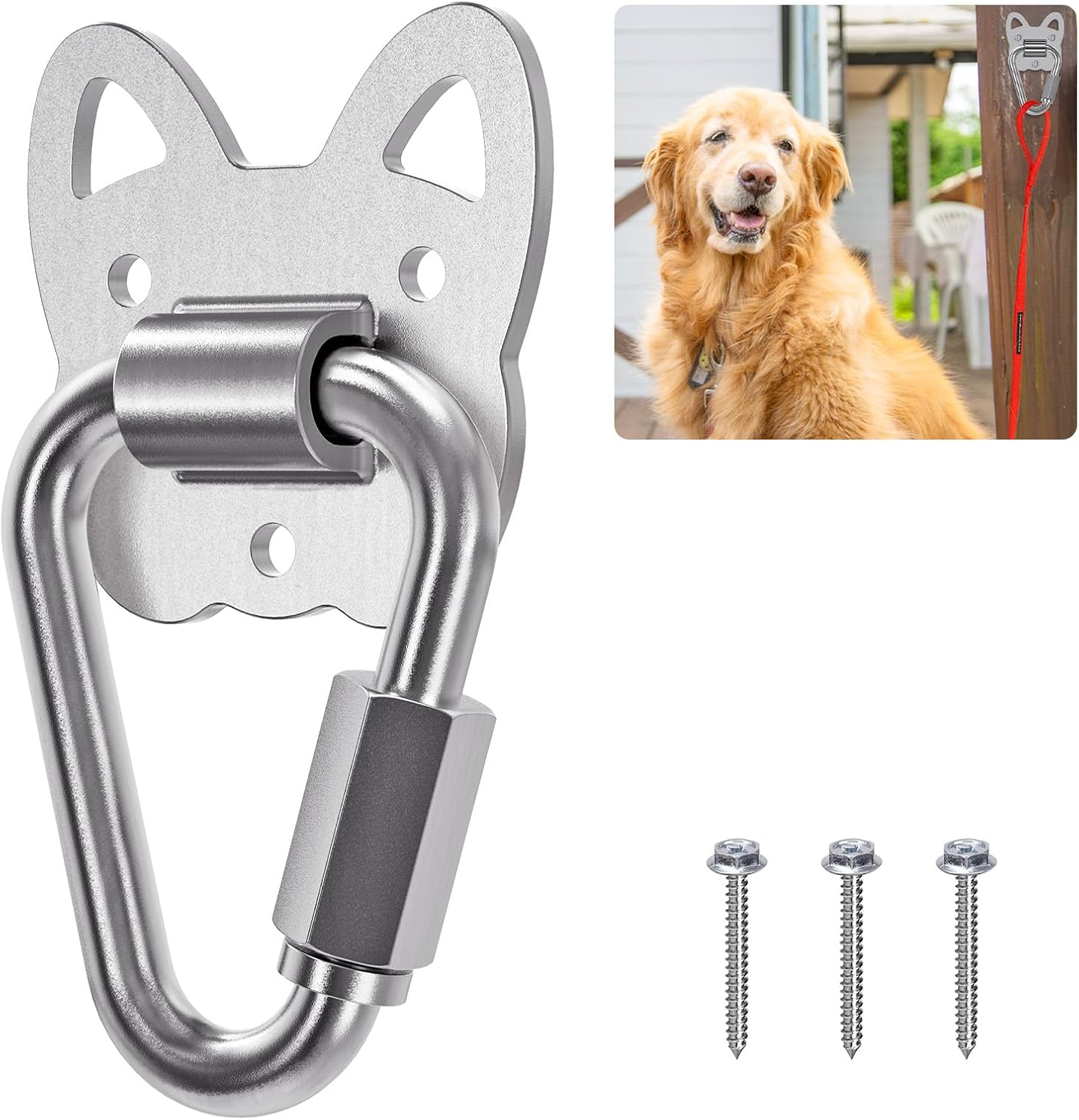 Dog Leash Holder Wall Mount Stainless Steel Hook, 1 Pack