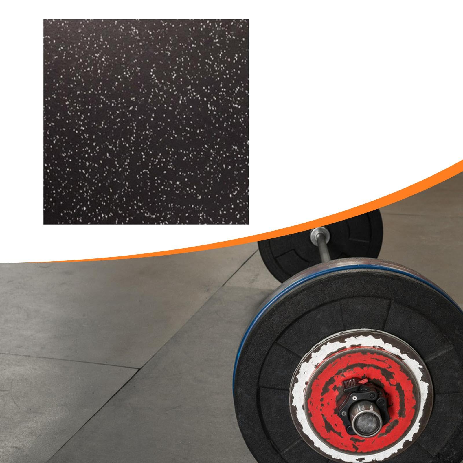 Tappetino per Attrezzi da Palestra Anti-Vibrazione in Gomma Alta Densità 50x50x1,5 cm Fonoassorbente Antiscivolo per Attrezzature Fitness