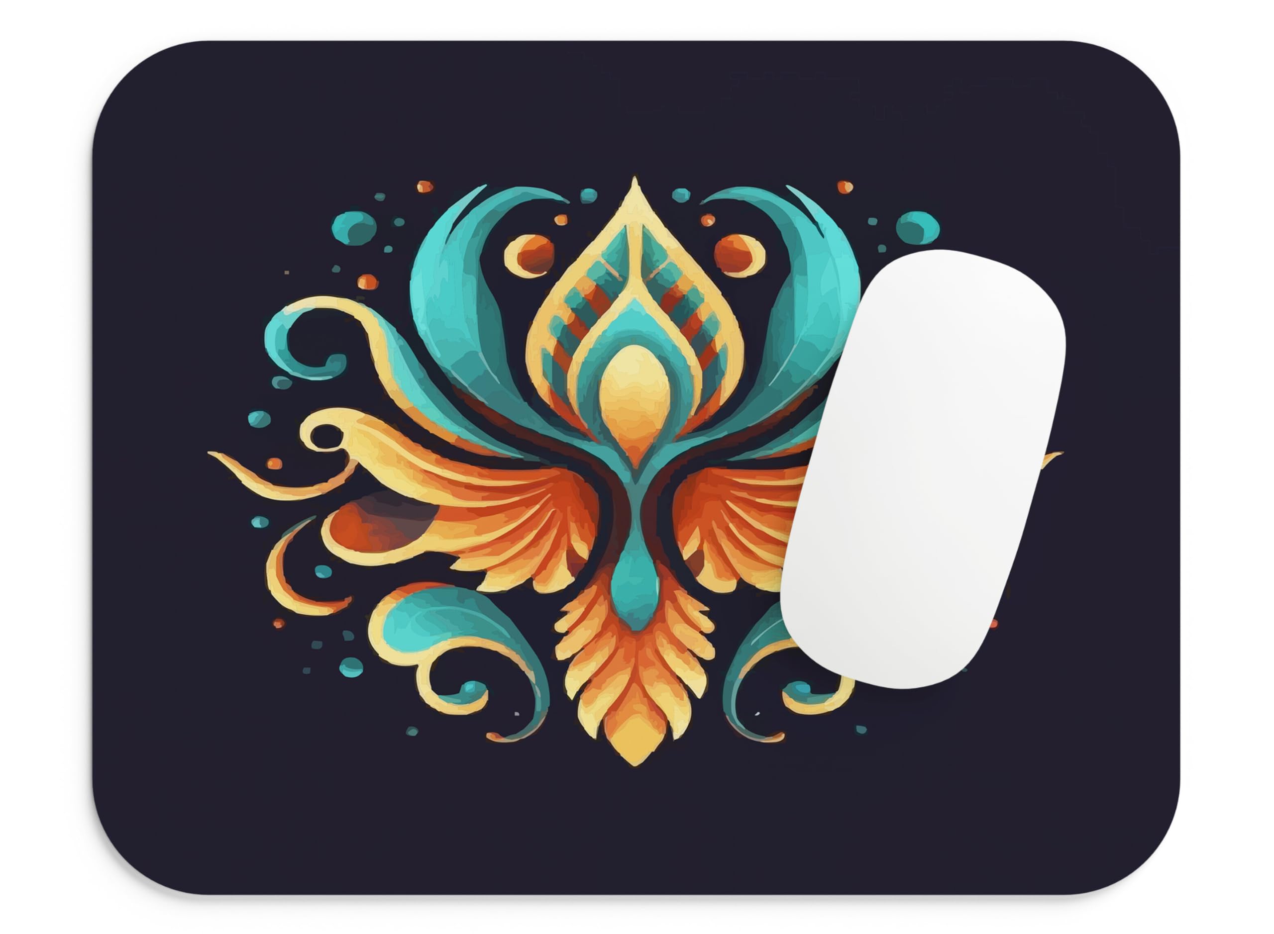Blackmoor Abstract Mouse Pad 9×7 Inch | Smooth Surface & Non-Slip Rubber Base | Artistic Mouse Mat for Gaming, Office, Study & Laptop Use | Colorful Aesthetic Design