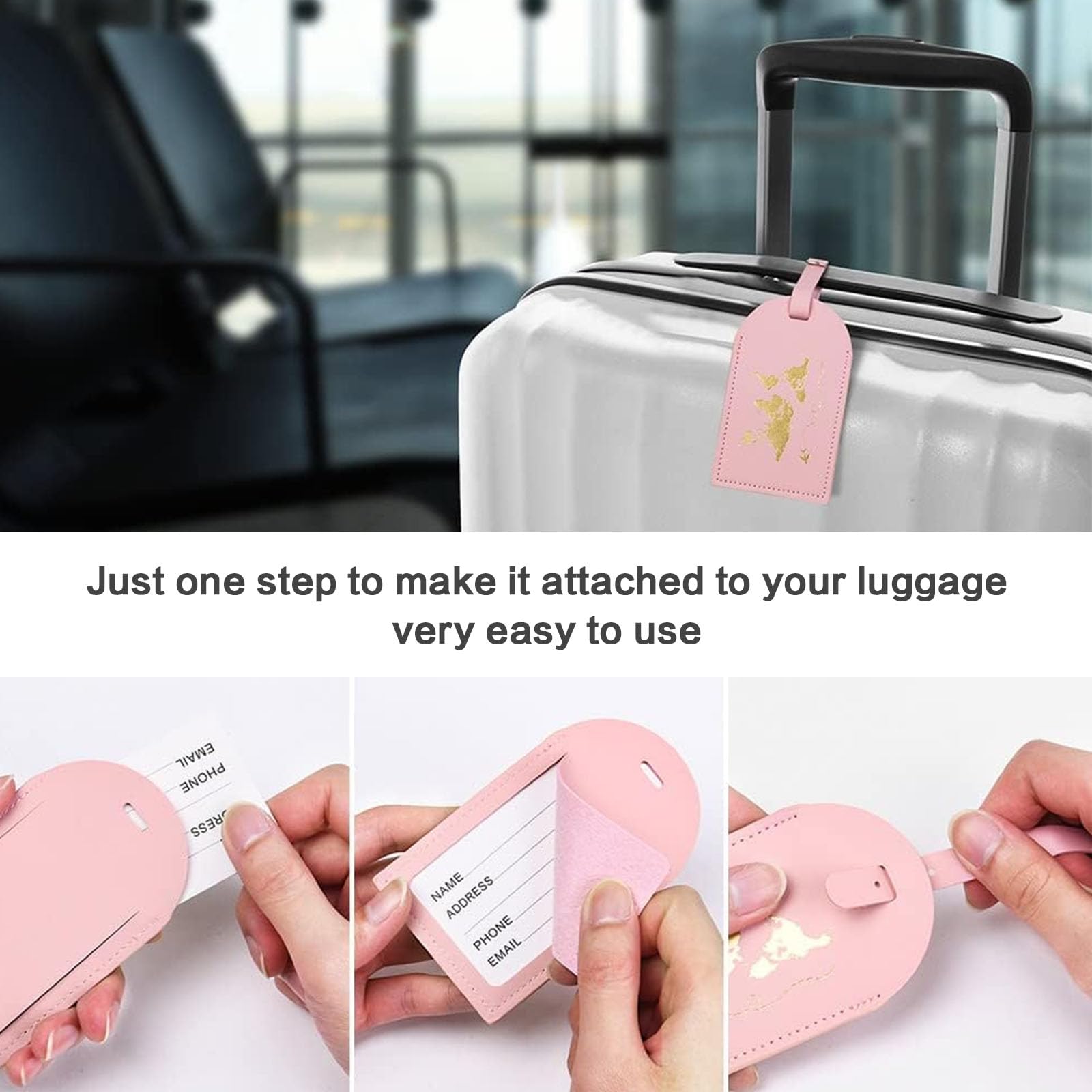 étui Passeport Protege Passeport Et Etiquette Valise Set, Cuirs Protège Passeport Avec Étiquette Bagage, Pochette Passeport Avec RFID Pour Protection Passeport, Voyage Francais (Bleu Etui Passeport