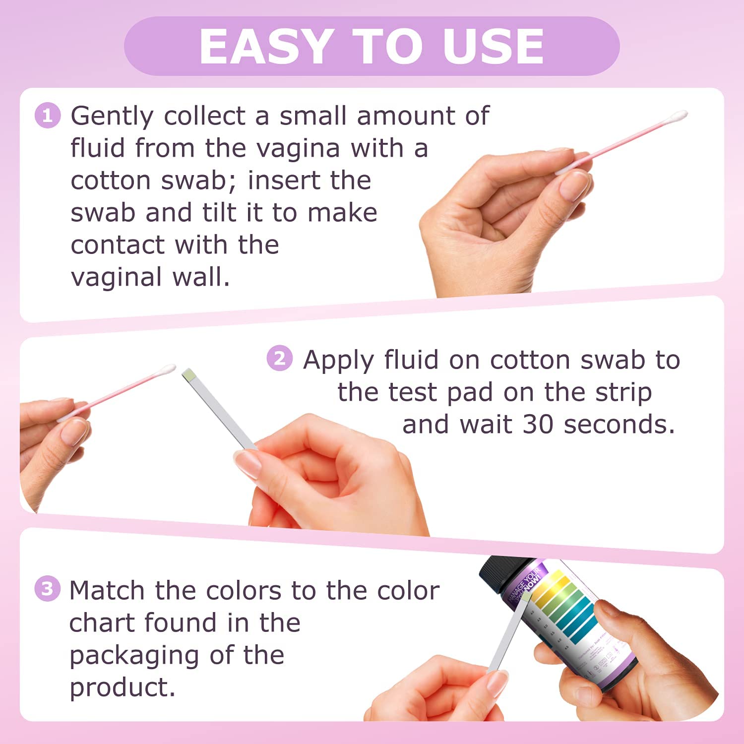 Just Fitter Vaginal pH Balance Test Strips. Personal Wellness Kit for Women. Supports Feminine Hygiene, Body Balance Awareness, and Everyday Confidence – 80 + 20 Strips - Image 6