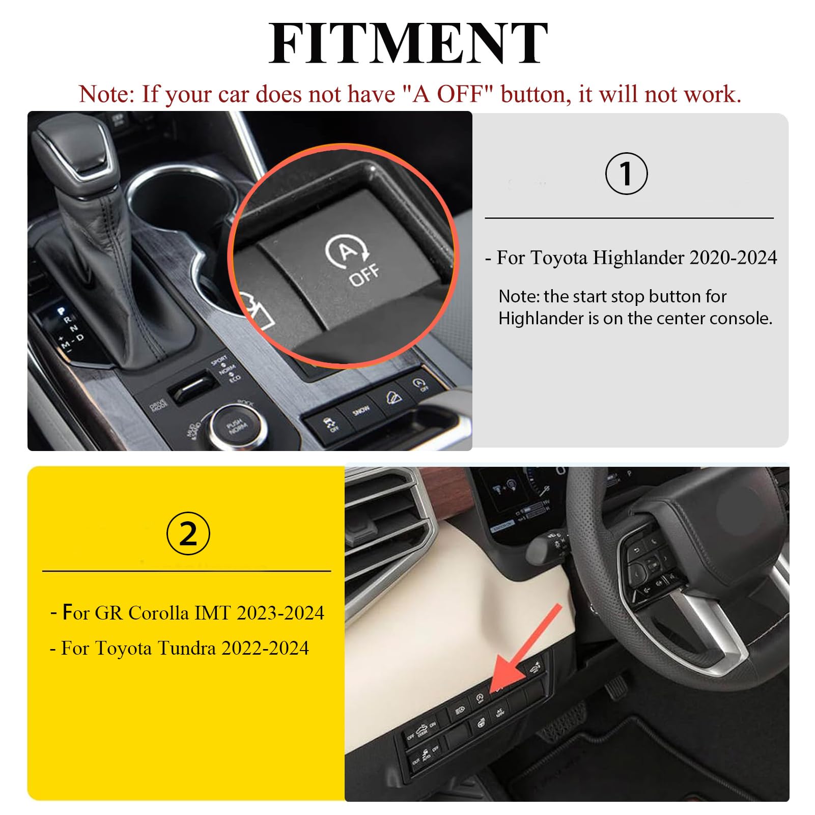 Jamscar Upgrade Auto Start Stop Eliminator Compatible for Toyota Tundra 2022-2025/ Highlander 2020-2025/ GR Corolla IMT 2023-2025, Car Stop Start Engine System Delete/Disable/Canceller Device Harness