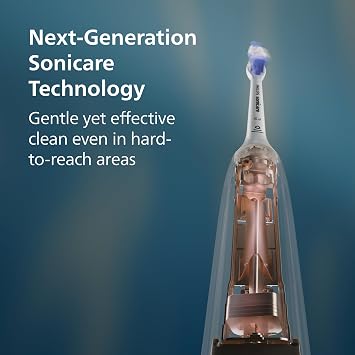 Philips Sonicare 7300 Series Electric Toothbrush - Next-Generation Sonicare Technology, Pressure Sensor, 12 Brushing Settings, SmarTimer, BrushPacer, 21-Day Runtime, Travel Case, White, HX7420/07