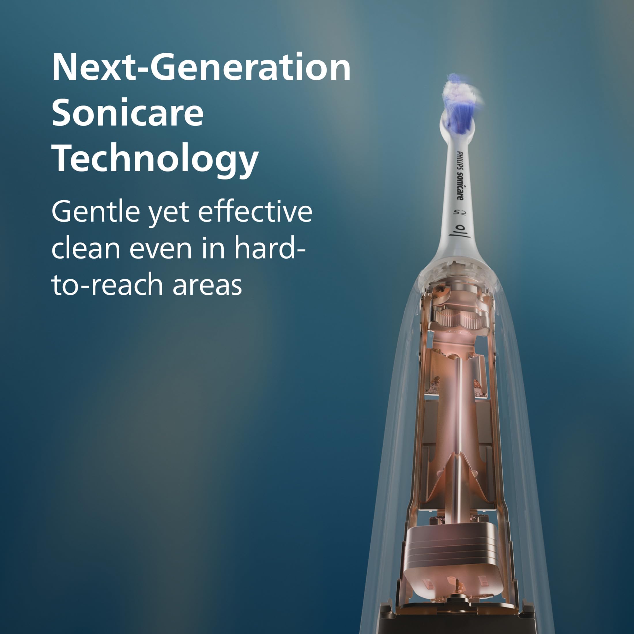 Philips Sonicare 7300 Series Electric Toothbrush - Next-Generation Sonicare Technology, Pressure Sensor, 12 Brushing Settings, SmarTimer, BrushPacer, 21-Day Runtime, Travel Case, White, HX7420/07