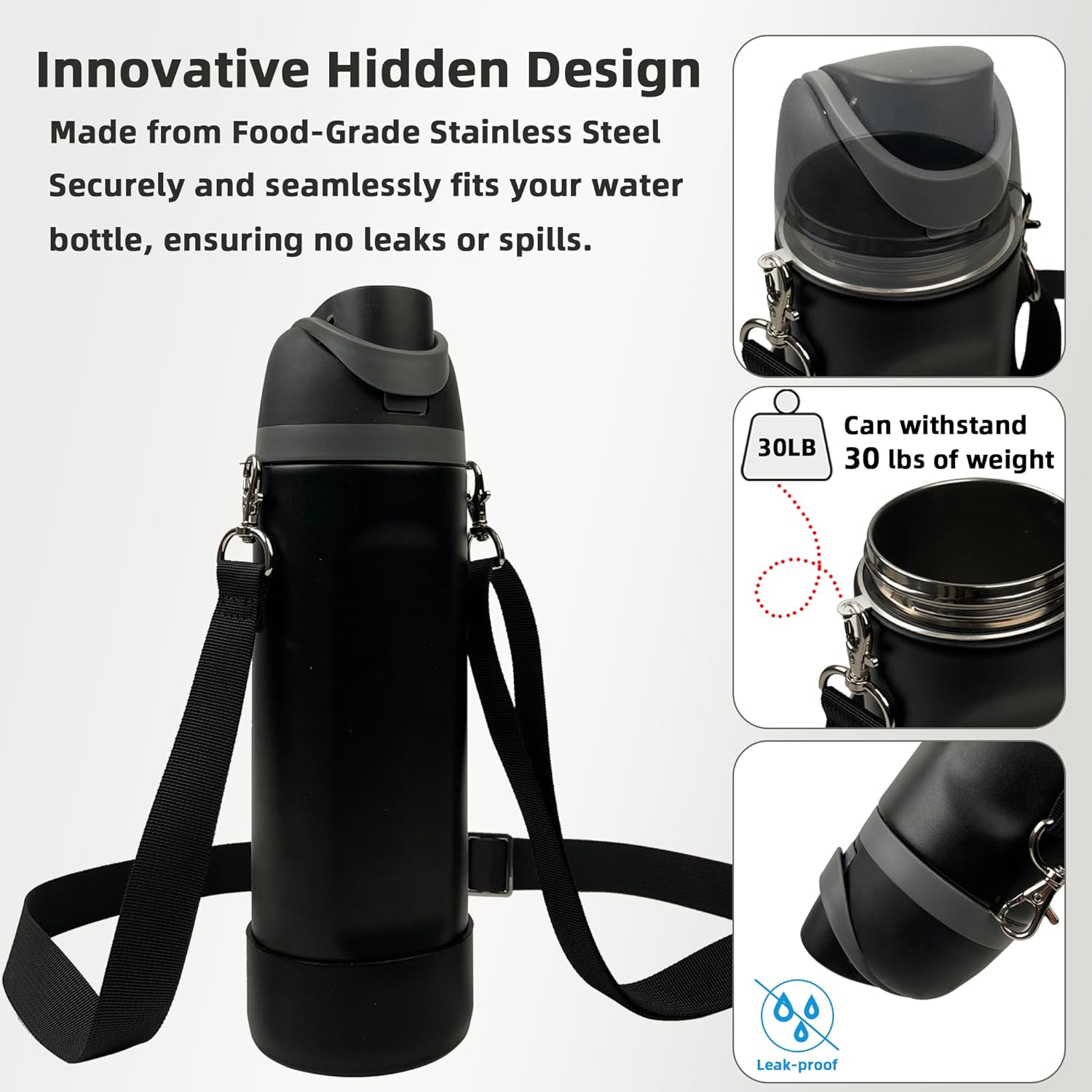 Silicone Boot Set for Owala Water Bottle 24 oz, 32 oz, 40 oz - Includes Non-Slip Sleeve, Shoulder Strap & Handle Strap, Perfect Owala Accessories, Fits Owala Tumbler, Owala FreeSip, Candy Coated - Image 2