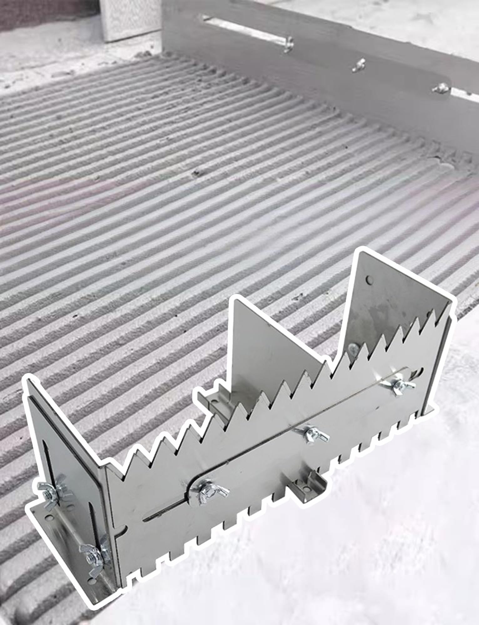 Cenroelon Adjustable Square Notched Trowel – 400–800mm Mortar Comb For Fast, Even Adhesive Application On Floors