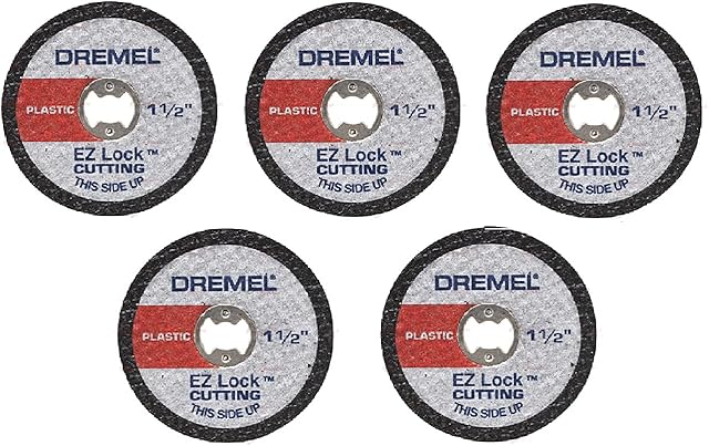 Dremel EZ476 1 1/2-Inch EZ Lock Rotary Tool Cut-Off Wheels For Plastic - 5 pack