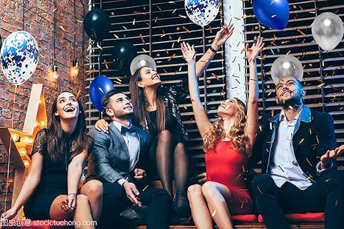 Miniatura 2 de Roya - Kit de arco de guirnalda de globos azules y negros, 124 globos de látex azul mate negro metálico plateado para videojuegos, fiestas, hombres,