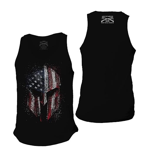 Grunt Style American Spartan Men's Tank (Black, Large)