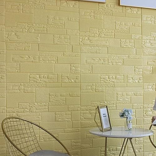 Miniatura 8 de Paquete de 10 paneles de pared de ladrillo 3D para despegar y pegar, papel tapiz autoadhesivo de espuma de piedra sintética para decoración de