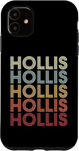 Funda para iPhone 11 Hollis New Hampshire Hollis NH retro vintage con texto