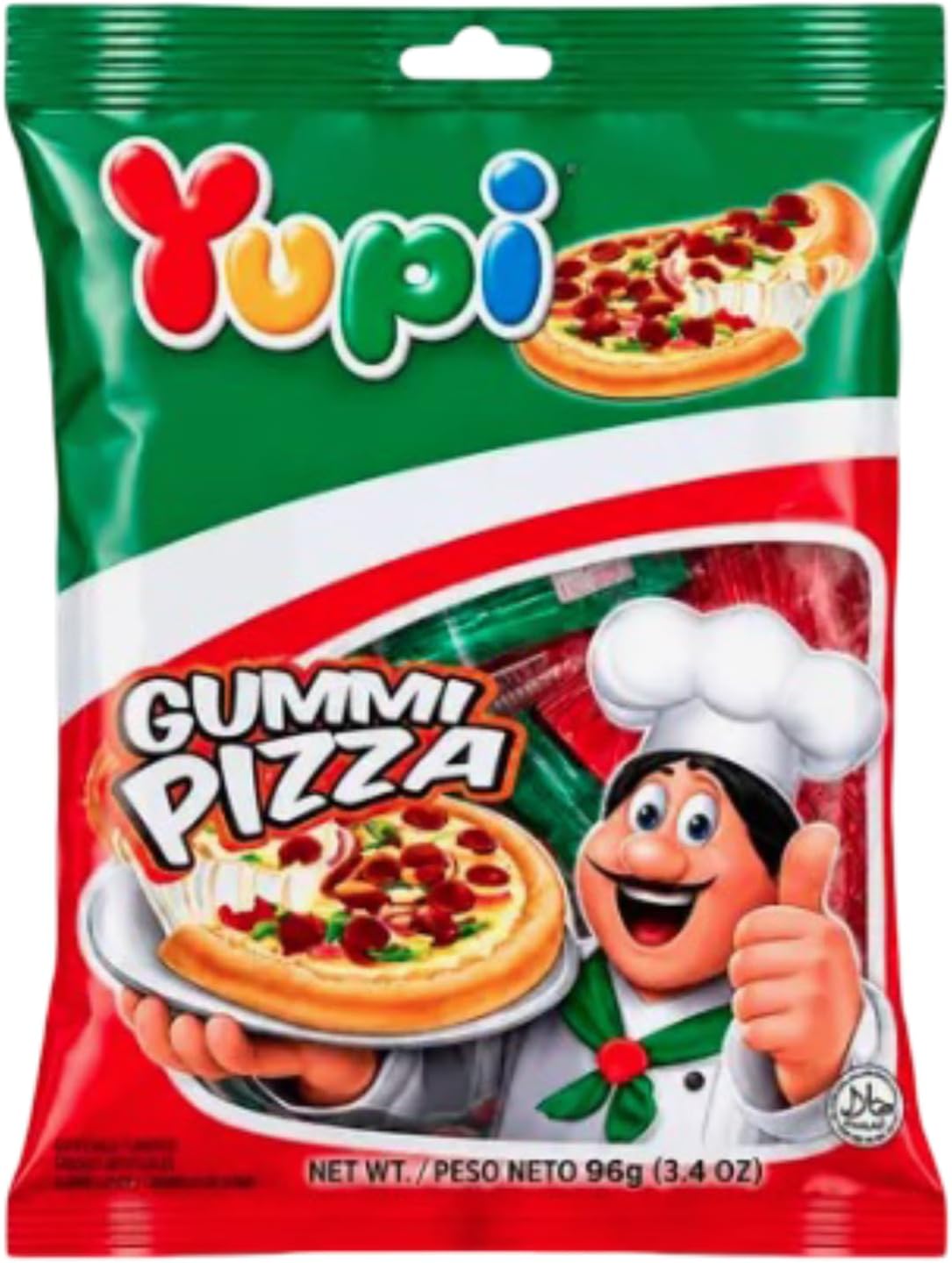 Slice Pizza Shaped Gummy Candy 96g, Fun Pizza Shape Gummy Candy, Fruity Chewy Sweets, Novelty Candy for Kids & Parties, Halal certified