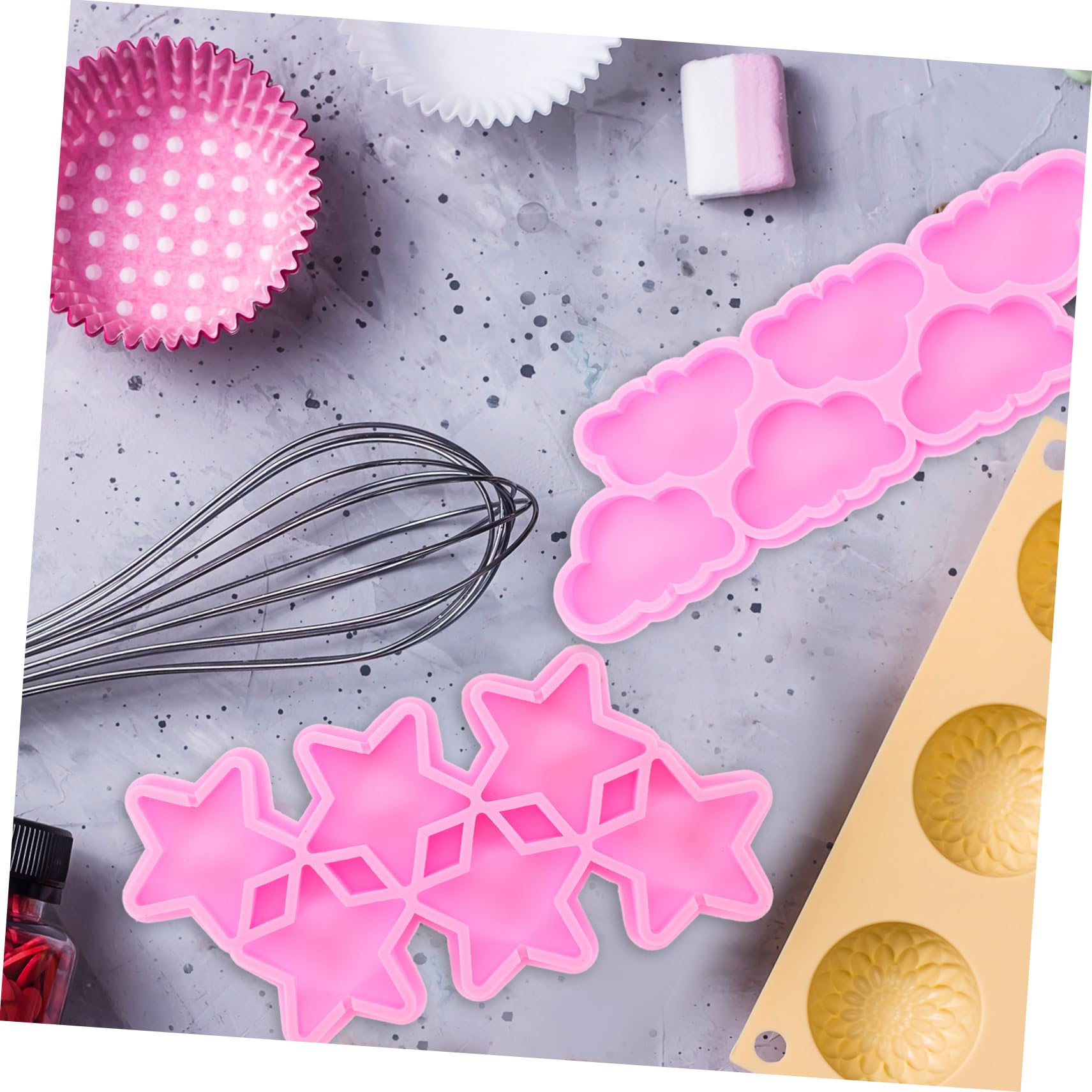 SHINEOFI 5 Ensembles Moule À Sucette Fait Main Pâtisserie Patisserie Ustensile Onduler Cruche De Paille Grands Moules en Silicone Moules Halloween en Silicone Gel De Silice 2 Pièces * 5