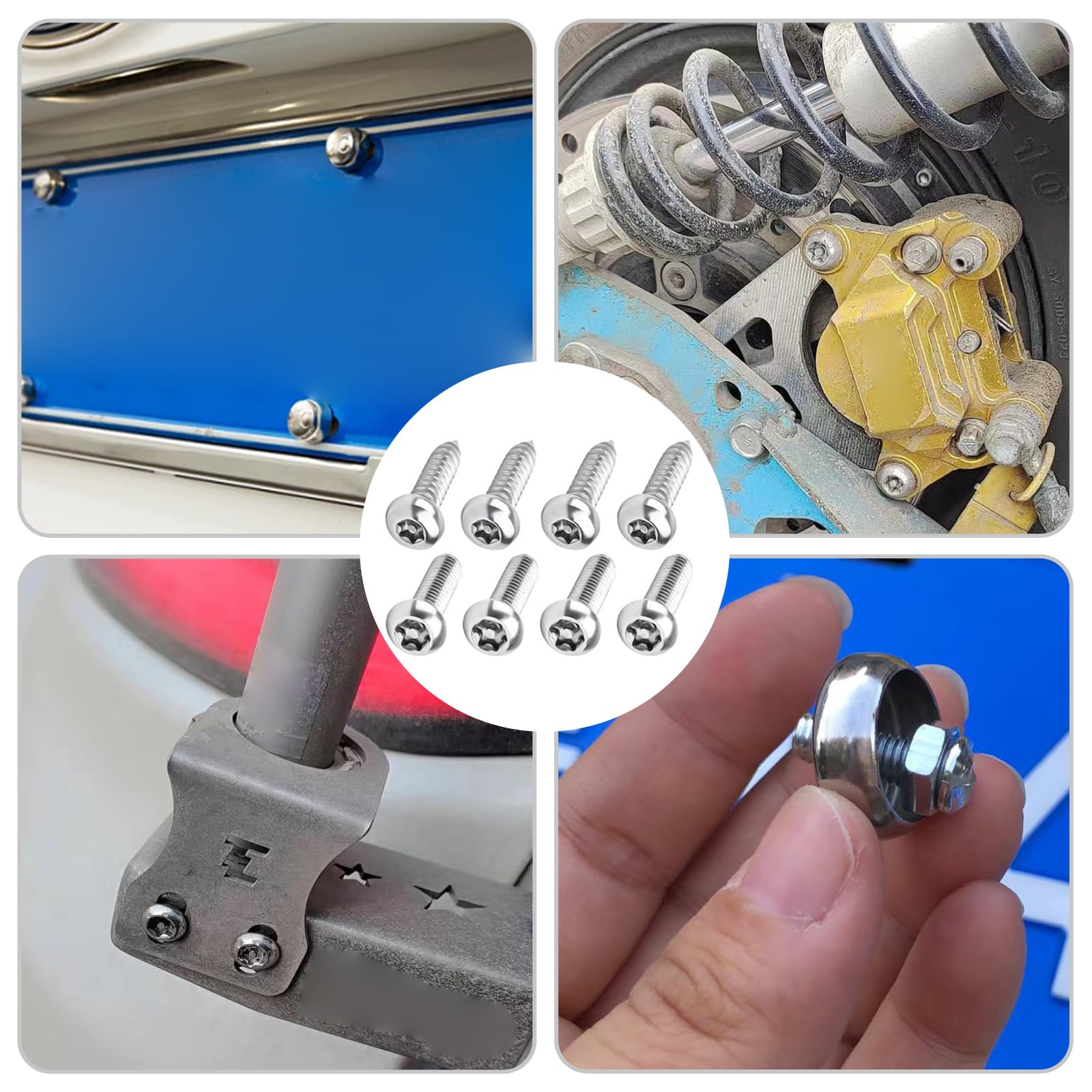 Amazon.co.jp: ナンバープレートボルト 【54pcs】盗難防止ネジ