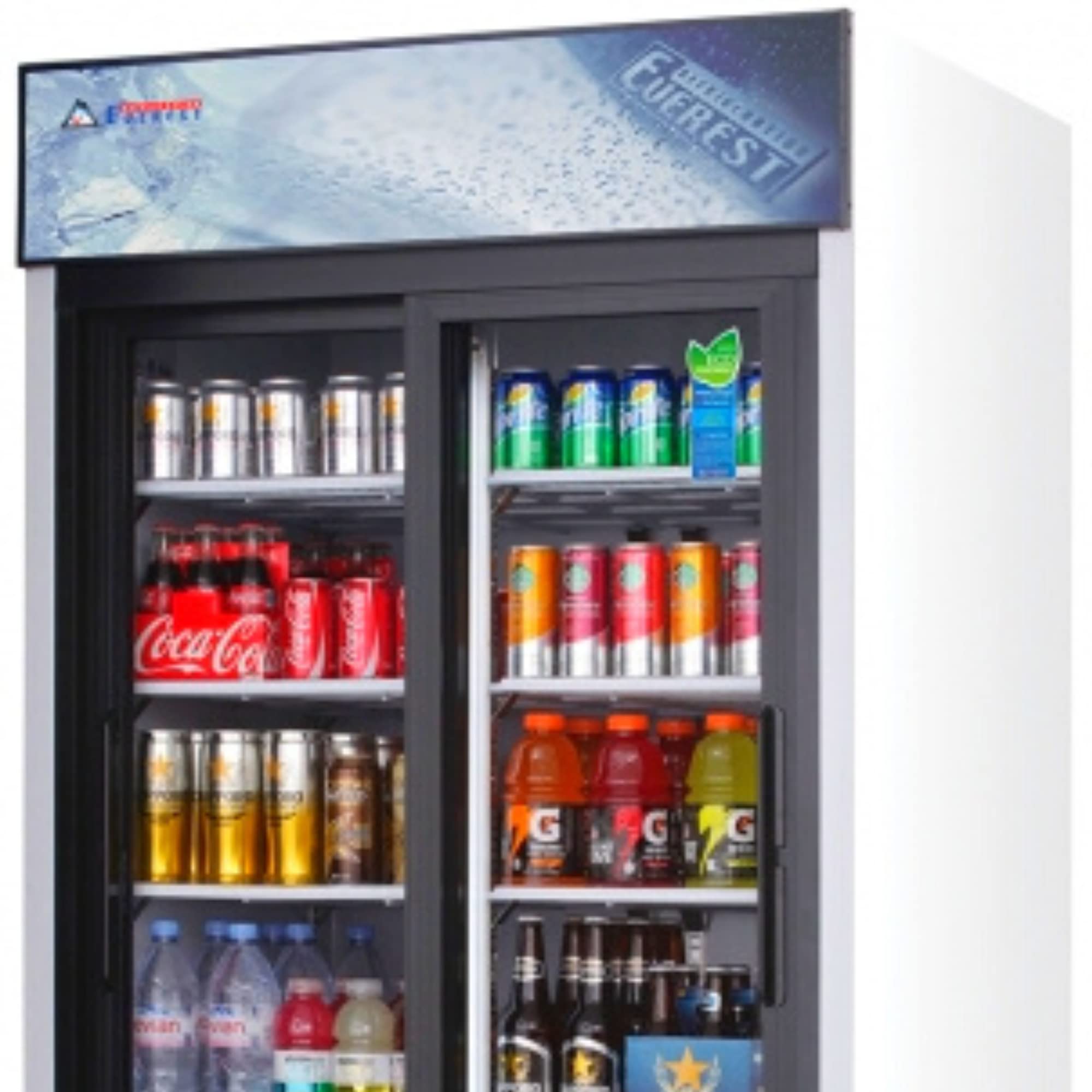 Everest Refrigeration ESC83L Countertop Refrigerated Display Left Mounted Case 4 Doors, 115v, NSF - 3.0 cu. ft.