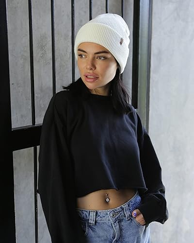 Miniatura 9 de FURTALK Gorros de punto para mujeres y hombres, sombreros de invierno para mujer, gorros de punto con puños, gorro de esquí cálido