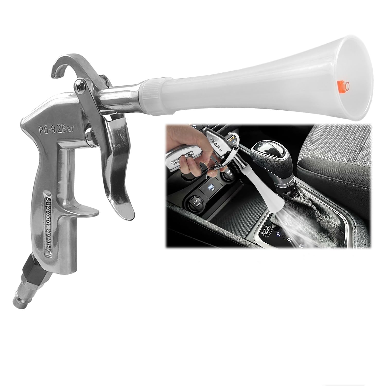 Pistola de Aire para Compresor, Pistola Compresor de Aire, Pistola de Limpieza de Aire Comprimido en Seco para el Cuidado Interior de Coches