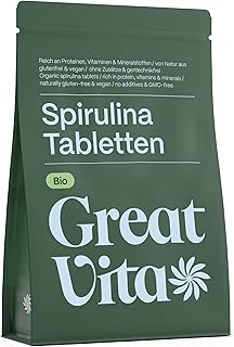 GreatVita Bio Spirulina Tabletten (500mg) Spirulina Alge im Beutel (400 g (1er Pack))