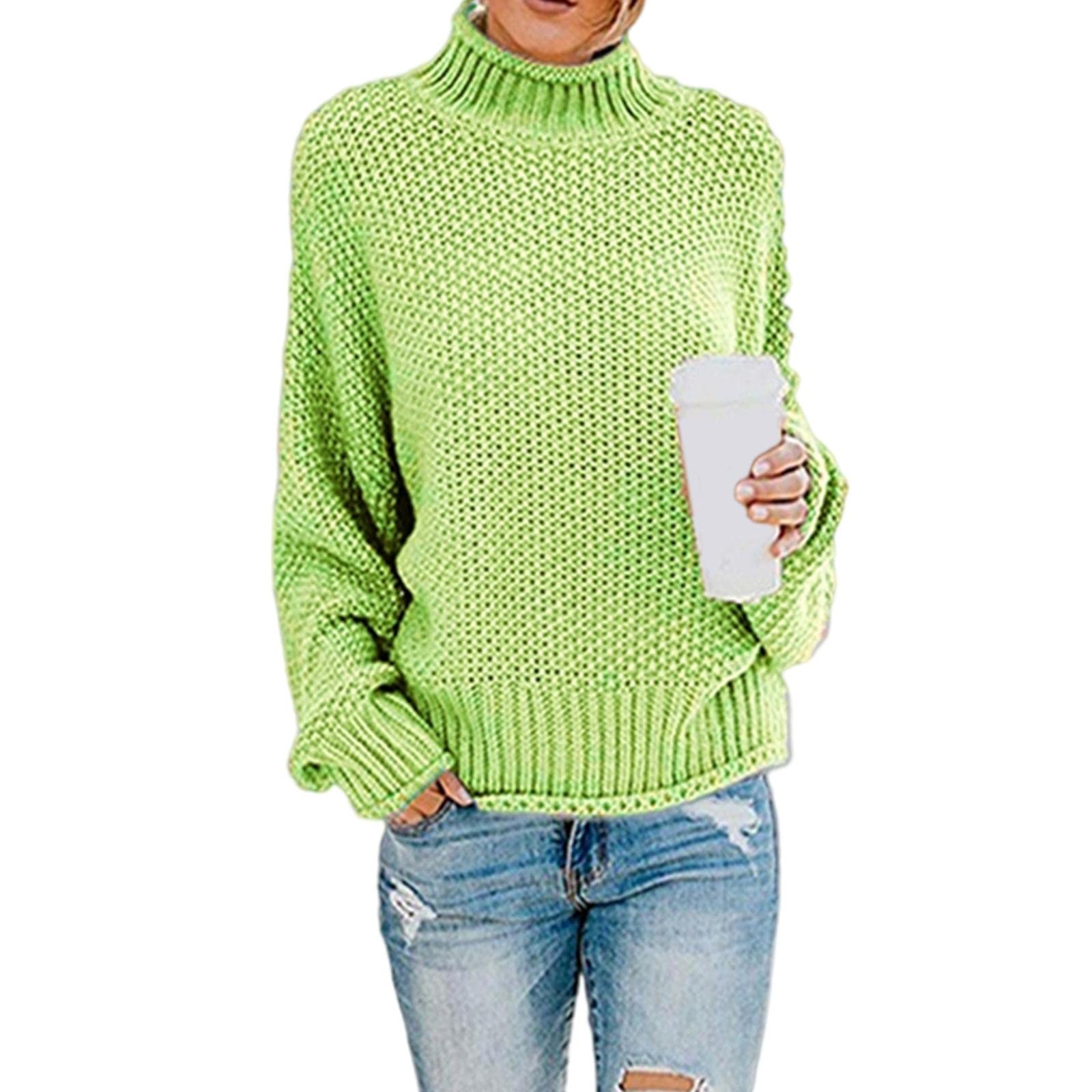 Enakshi® Womens Turtleneck Batwing Sleeve Oversized Pullover Sweater M Fruit Green|Clothing Shoes & Accessories | Womens Clothing | Sweaters-image-26