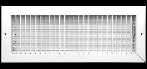 Miniatura 3 de Difusor de suministro de aire ajustable de 18 pulgadas de ancho x 6 pulgadas de alto - cubierta de ventilación de HVAC para pared lateral o techo -