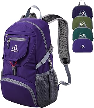 WATERFLY Small Lightweight Packable Backpack 20l Ultra Light Foldable Travel Hiking Camping Daypack Day Pack for Man Woman