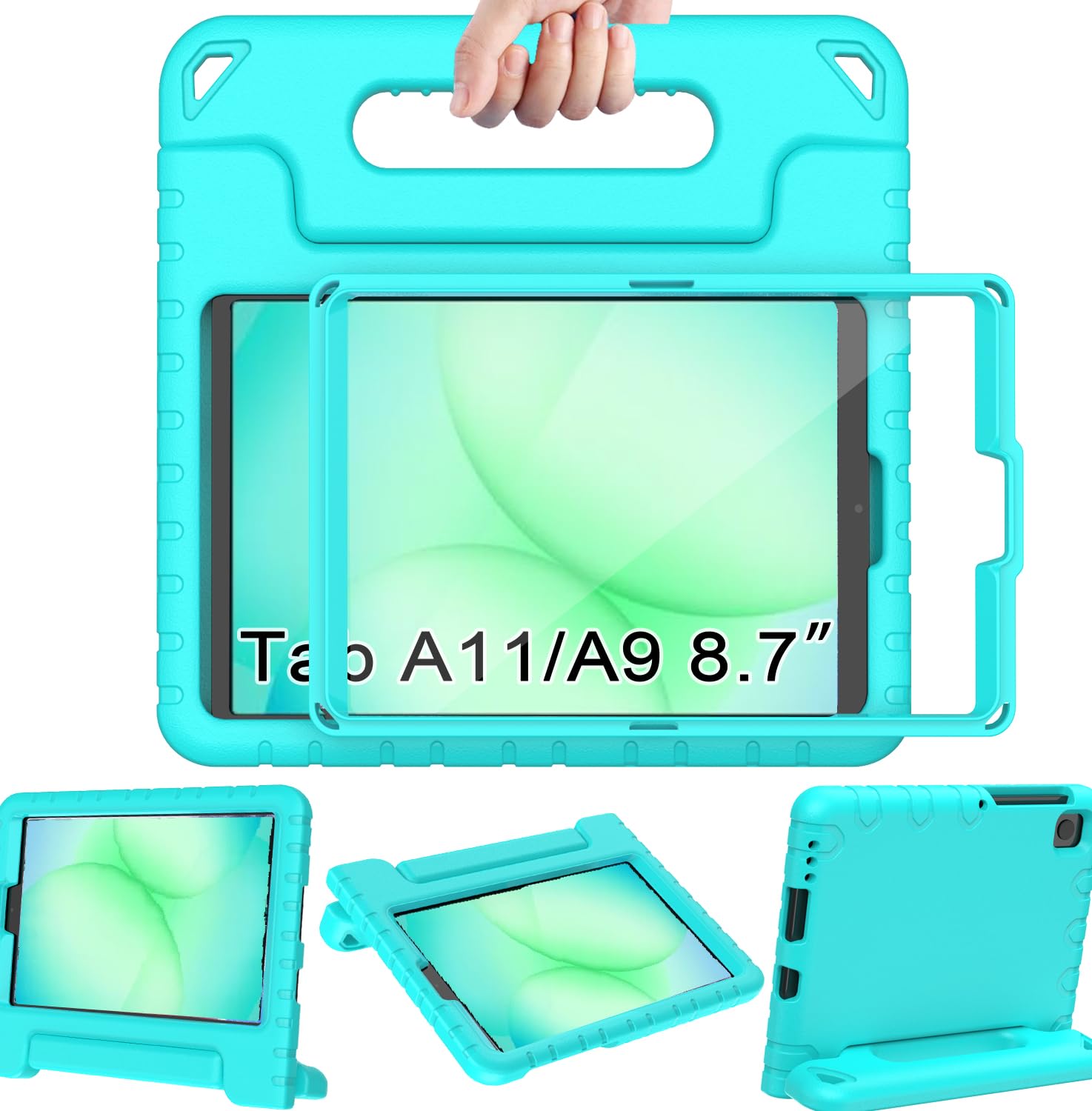 BMOUO Kids Case for Samsung Galaxy Tab A11 8.7" 2025, Galaxy A9 8.7" 2023 / A7 Lite 2021 Case - with Screen Protector, Shockproof Lightweight Samsung