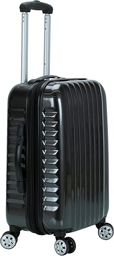Miniatura 10 de Rockland, Melbourne - Maleta de viaje rígida y expandible de ruedas giratorias, Carbon