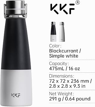 KKF Swag Insulated Water Bottle, Stainless Steel Water Bottle To go Black