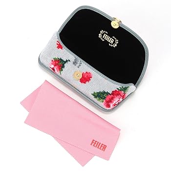 【FEILER】フェイラー　メガネケース　エターナルヒロイン　花柄 グレー feiler ・フェイラー メガネケース 眼鏡ケース FEILER