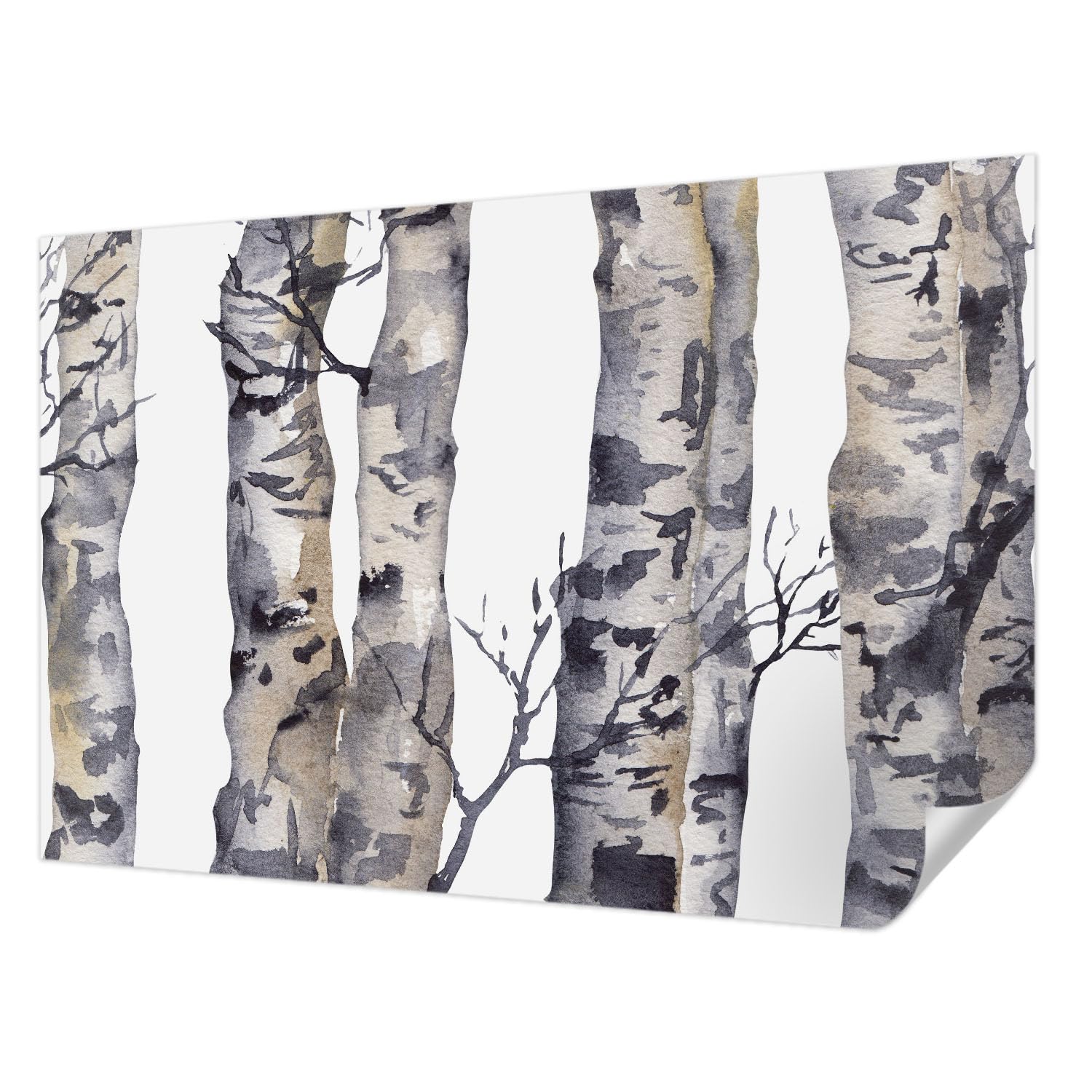 Papier peint photo autocollant moderne 104x70 décoration murale salon forêt