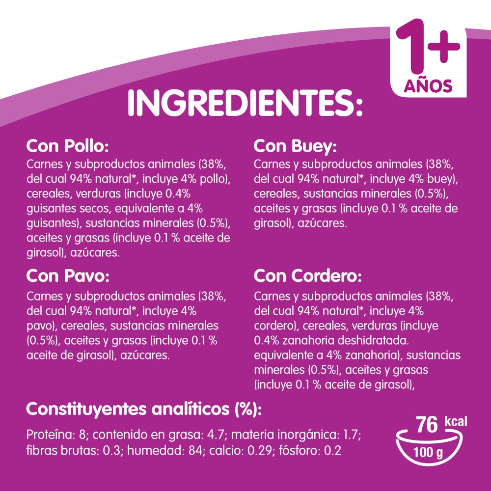 Whiskas Comida Húmeda para Gatos Selección Carnes en Salsa, Multipack (Pack de 13 x 4 bolsitas x 100g)